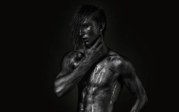 Seksi Erkek Model Vücut Çıplak Gövde Seksi Çıplak Adam Baştan — Stok fotoğraf