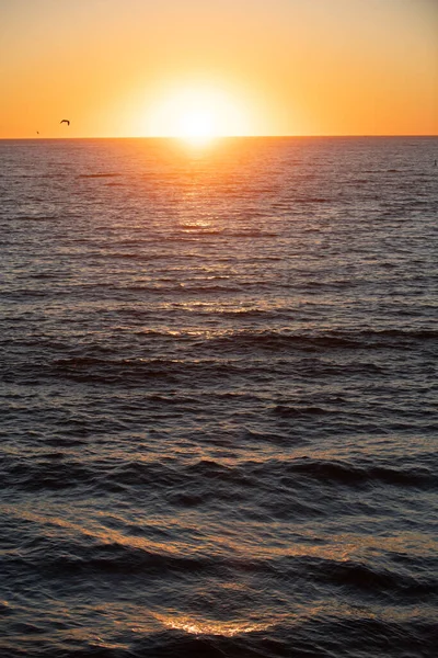 Landschap Van Zee Tropisch Strand Bij Zonsondergang Zonsopgang Tijd Voor — Stockfoto