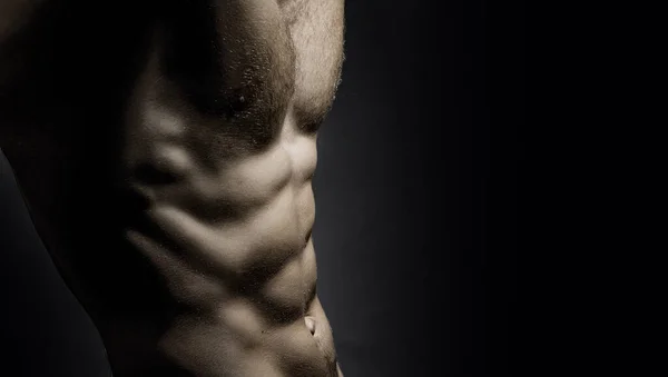 Sexy Sport Muscolare Forma Ragazzo Spogliato Uomo Nudo Del Busto — Foto Stock