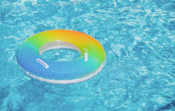 Summer Water Background Water Pool Pool Float Ring Poster Template — Stock Photo, Image