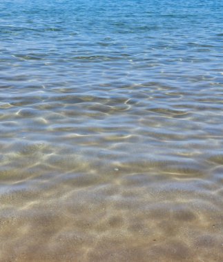 Deniz soyut ya da dalgalı su dokusu arka planı. Su yüzeyinin dokusunu su sıçramaları ve dalgalarla sakinleştir. Soyut doğa geçmişi. Mavi okyanus suyunun yüzeyi