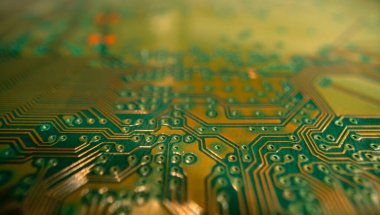 Circuit board, electronic motherboard. Digital engineering concept, hi-tech technology concept. Tech background