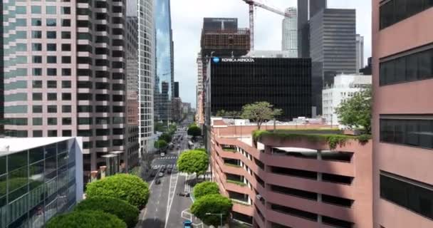 Los Angeles Downtown Arial Fly Drone Rascacielos Paisaje Urbano Los — Vídeo de stock