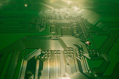 Circuit board, electronic motherboard. Digital engineering concept, hi-tech technology concept. Tech background