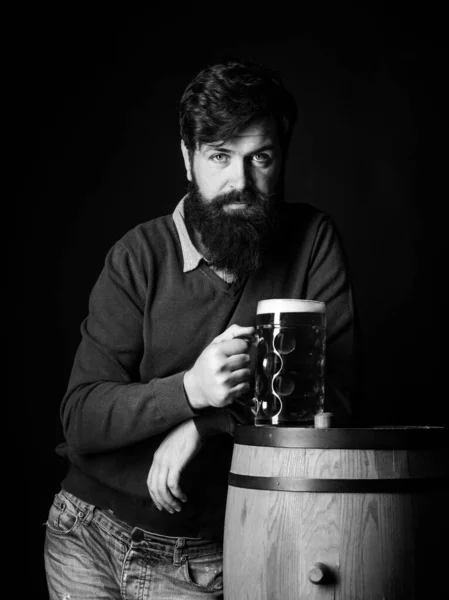 Piwo Usa Koncepcja Piwa Rzemieślnicze Brewer Piwo Wielkiej Brytanii Człowiek — Zdjęcie stockowe