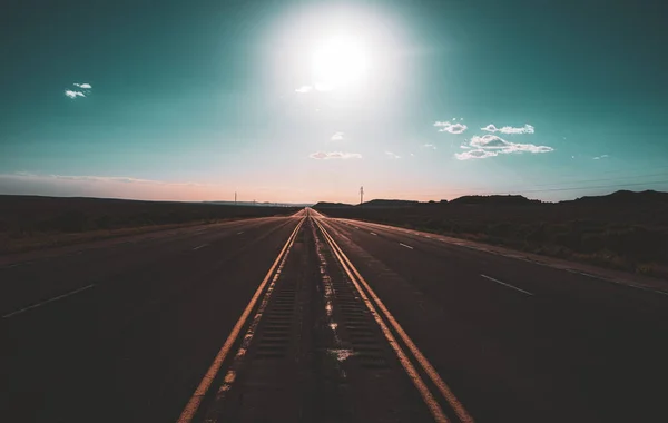 풍경과 경치가 아름다운 도로의 파노라마 — 스톡 사진