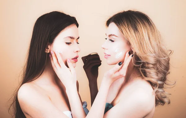 Cuidado Facial Para Las Niñas Mujer Tratamiento Facial — Foto de Stock