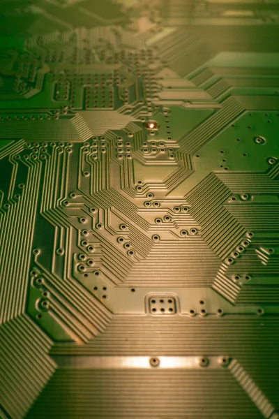 Elektronische Printplaat Technologie Achtergrond Elektronisch Plaatpatroon Circuit Board Elektrisch Schema — Stockfoto