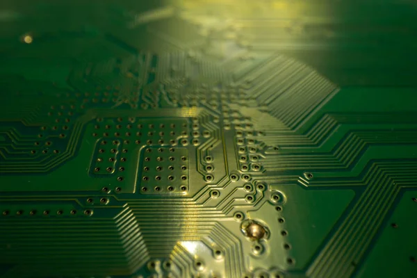 Elektronische Printplaat Technologie Achtergrond Elektronisch Plaatpatroon Circuit Board Elektrisch Schema — Stockfoto