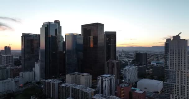 로스앤젤레스의 다운타운입니다 로스앤젤레스 에인절스 캘리포니아주 경관에 건물들이 — 비디오