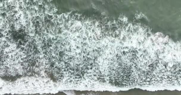 Luchtfoto Bovenaanzicht Drone Move Prachtig Actueel Strand Bovenaanzicht Strand Drone — Stockvideo
