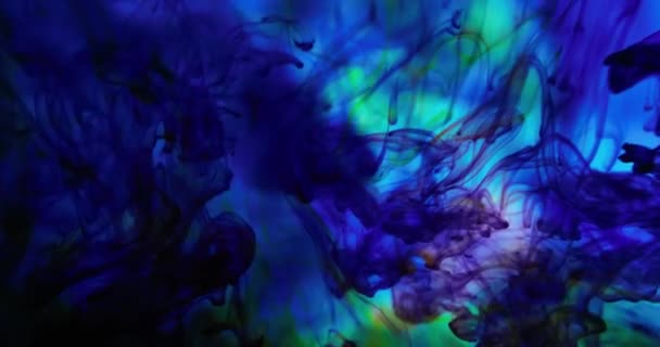 Splatter Color Mixing Splash Paint Abstract Background Paint Splash Water — Stock Video