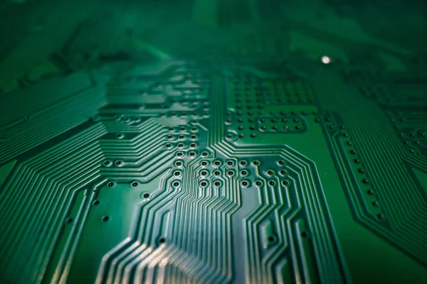 Circuit Board Achtergrond Elektronische Printplaat Textuur Computertechnologie Digitale Chip Elektronisch — Stockfoto