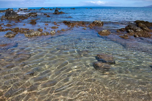 Air Laut Dengan Latar Belakang Rippled Water Pola Gelombang Laut — Stok Foto