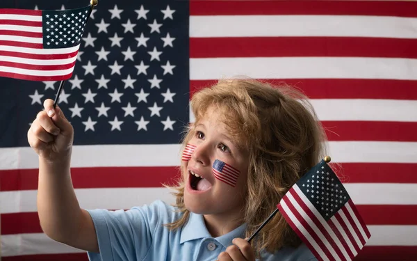 Child Celebration Independence Day 4Th July United States America Concept — Stock fotografie