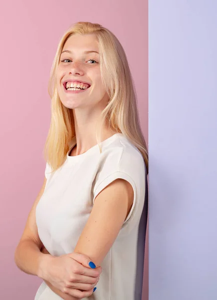 Laughing woman. Portrait of happy smiling girl. Cheerful young beautiful girl smiling laughing, studio isoalted background