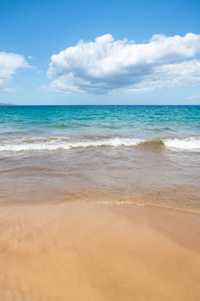 Blue Ocean Wave Sandy Beach Beach Sunset Summer Time Beach — Stock Photo, Image