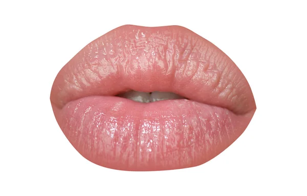 Extreme Close Mouth Macro Sexy Lip — Stock Photo, Image