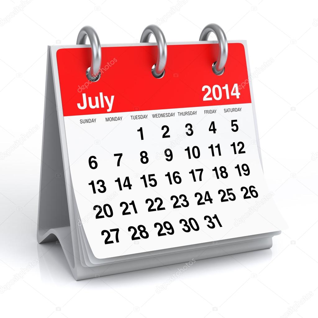 July 14 Calendar Stock Photo By C Klenger