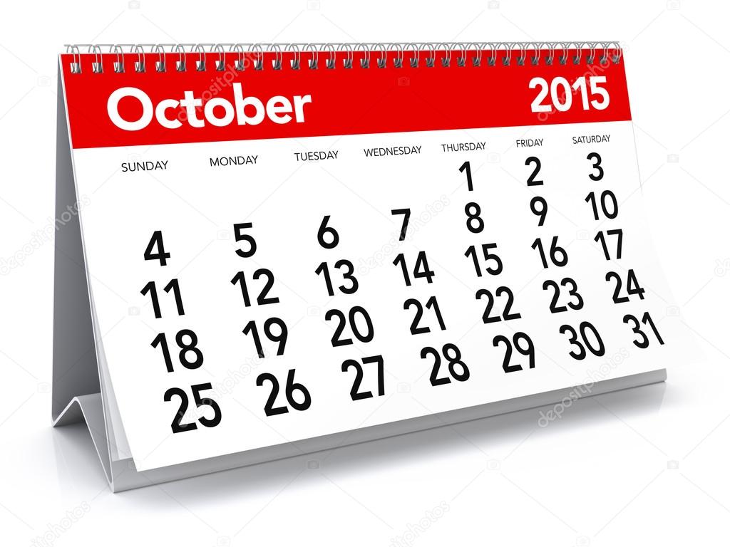 October 15 Calendar Stock Photo By C Klenger