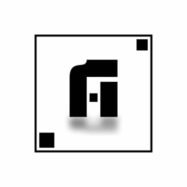 A harfi minimalist logo trend düz logo tasarımından esinlenilmiştir