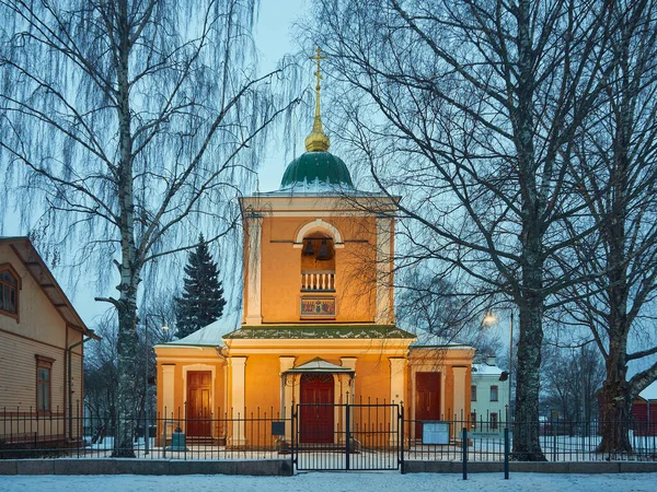 Old Orthodox Church Finnish Town Lappeenranta Territory Fortress Winter Facade — Stock Photo, Image