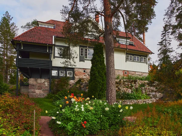 Museum Villa Van Ainola Jean Sibelius Jarvenpaa Herfst Huis Van — Stockfoto