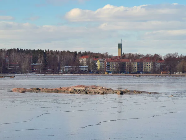 Lauttasaari Finnish Helsinki Early Spring Clear Day — Stock Fotó