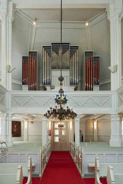 Atrações Stromfors Finlândia Dentro Igreja Luterana Órgão Musical — Fotografia de Stock
