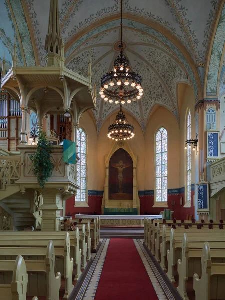 Lutheran Church Finnish Joensuu Interior — Fotografia de Stock