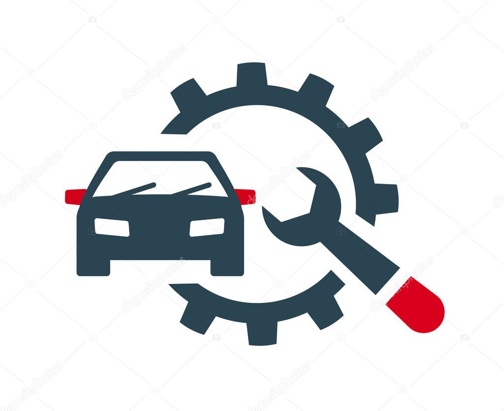 Vector icons, logos for car repair and maintenance and other repair work. Car service.