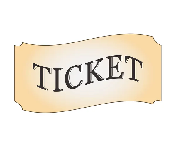 Ilustración Vectorial Ticket Universal Estilo Vintage Retro — Vector de stock