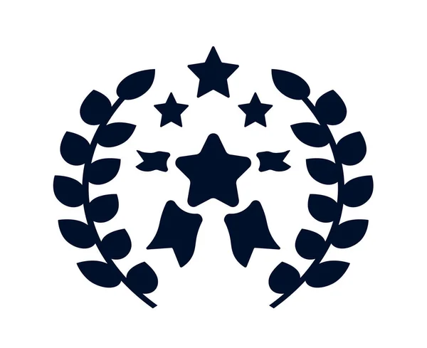 Vektör Illüstrasyon Logo Yıldız Kurdele Rozeti Ödül Başarı Başarılar — Stok Vektör