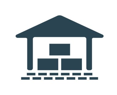 Vektör illüstrasyon, logo, gayrimenkul, ev ve binaların simgesi. Sanayi ve mimari. Düzenlenebilir. 