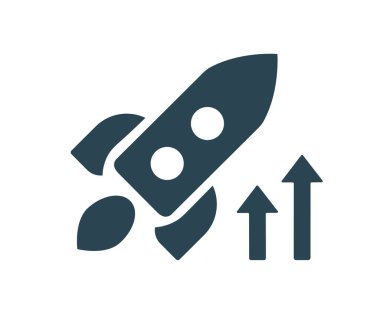 Bir simge, logo, iş, finans ve pazarlamanın vektör çizimi. Büyüme, başarılar.