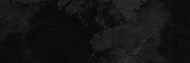 Panorama siyah beton ya da çimento desen detayları ve koyu duvar, grunge tarzı arkaplan ve boşluk kopyala.