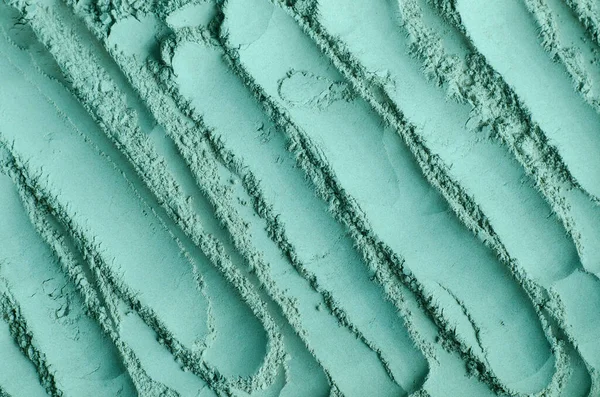 蓝色膨润土粉末 海藻酸钠 身体包裹 纹理闭合 选择性聚焦 摘要背景 — 图库照片