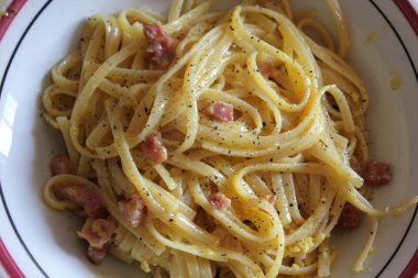 Spaghetti alla Carbonara. clipart