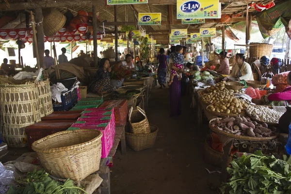 Street Market in Myanmar — Stock Photo, Image