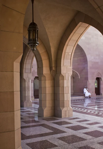 Lampadario Sultano Qaboos Grande Moschea — Foto Stock