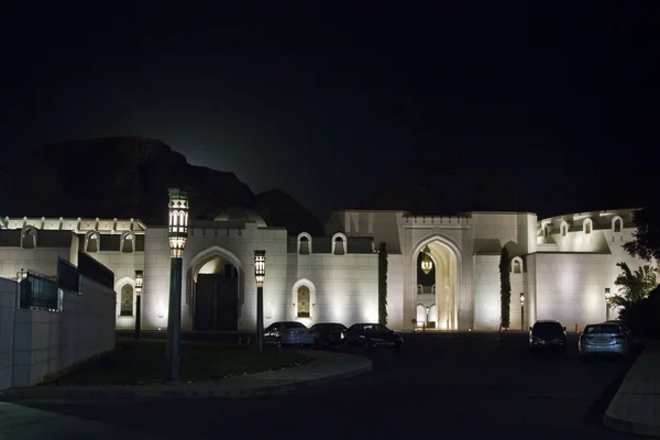 Palacio Al Alam de noche, Mascate, Omán —  Fotos de Stock