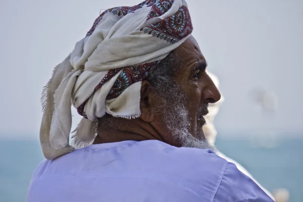 Omani velho árabe homem — Fotografia de Stock