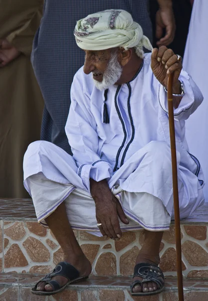 Omani velho árabe homem — Fotografia de Stock