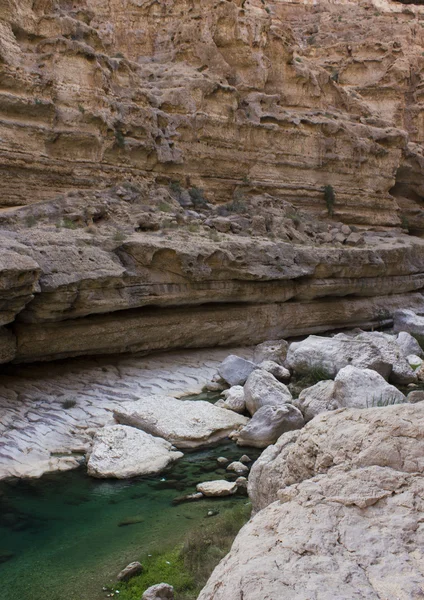 Wadi Shab oasis in Oman — Stock Photo, Image