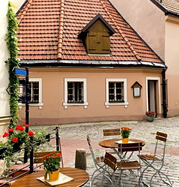 eski riga, Letonya, Avrupa'nın merkezinde Ortaçağ Meydanı