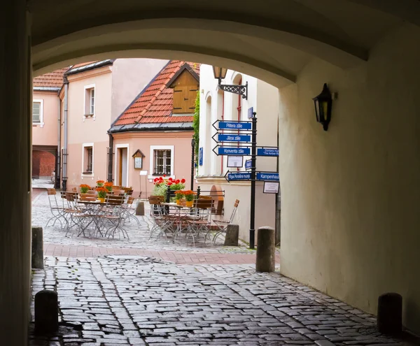 Praça na cidade velha de riga, Letónia — Fotografia de Stock