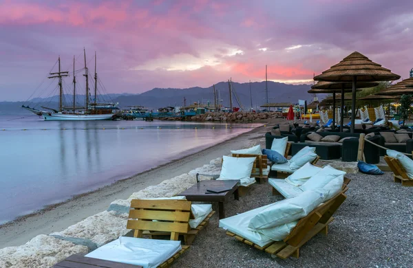 Merkez beach, Eilat sabahın erken saatlerinde