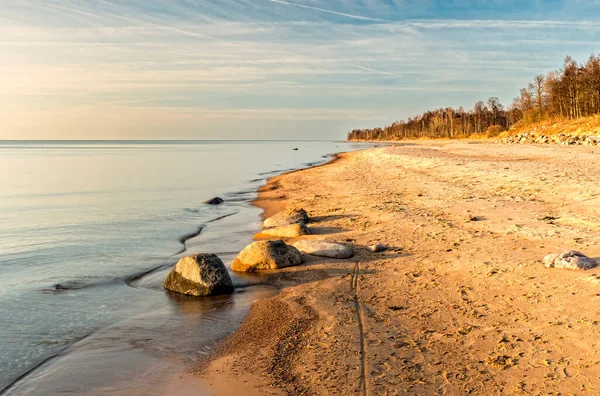 Coastal Landscape Baltic Sea Spring Time Early Morning — Stockfoto
