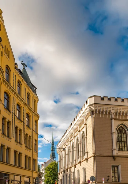 Roof Ornamentation Old District Riga Capital City Latvia — Stock Photo, Image