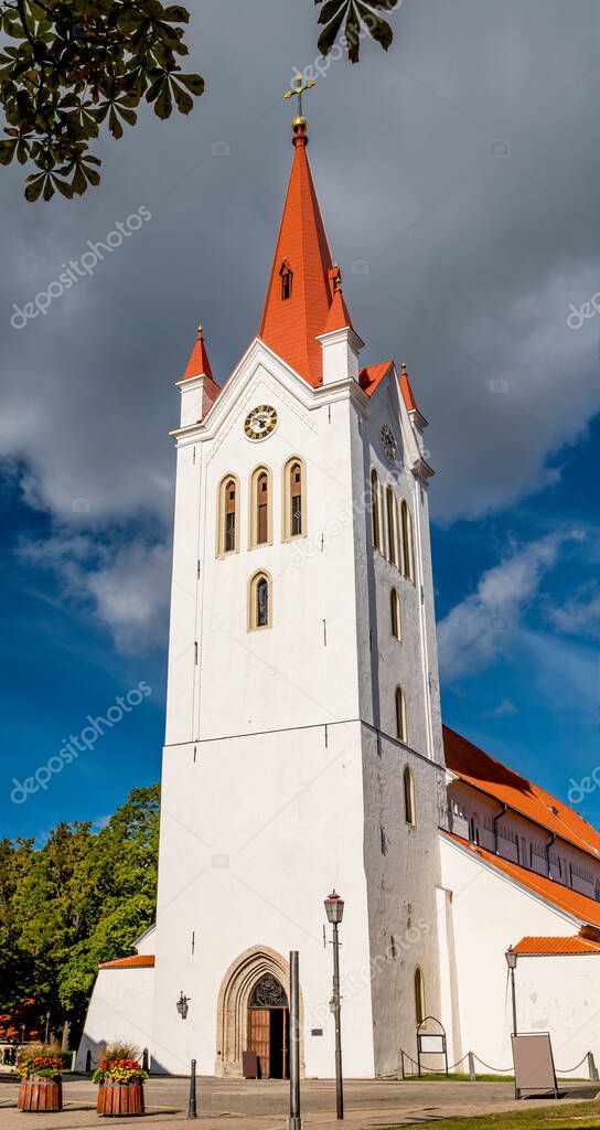 Renovated medieval Lutheran church of Saint John in old town Cesis, Latvia, Europe